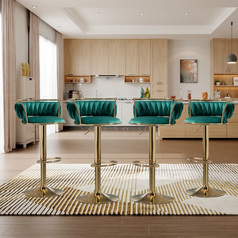 Green Counter and Bar Stools Bed Bath Beyond
